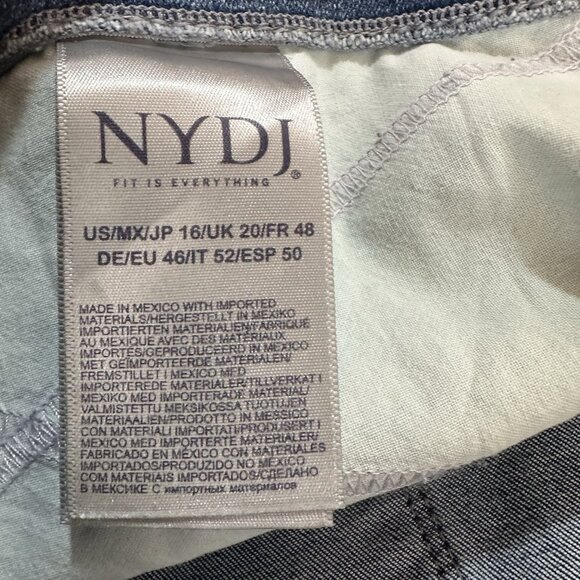 NWT NYDJ Alina Pull On Ankle Skinny Jeans With Side Slit Women's Size 16 - Picture 12 of 15